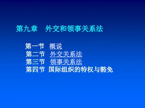 第十章  外交和领事关系法