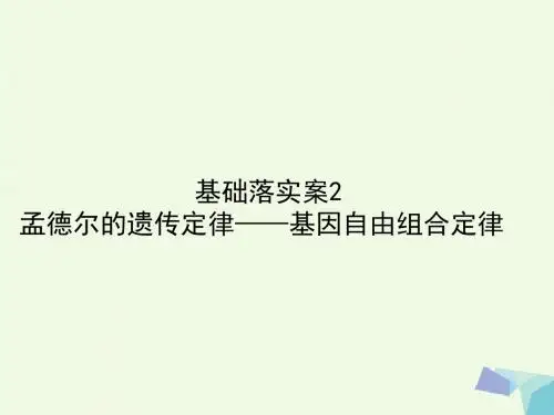 高考生物复习构想遗传的基本规律基础落实案2孟德尔的遗传定律__基因自由组合定律课件新人教版