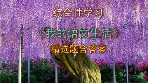 【部编版】七年级语文下册综合性学习《我的语文生活》精选题及答案