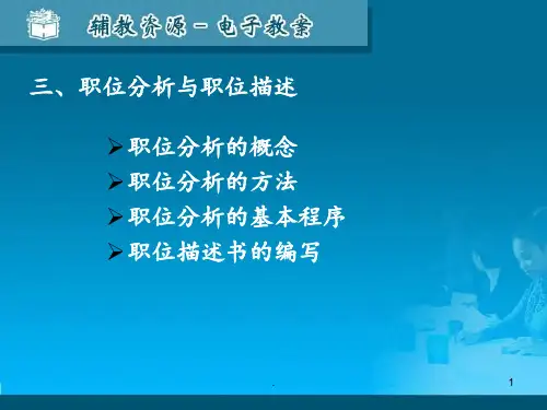 职务分析与职务描述PPT课件