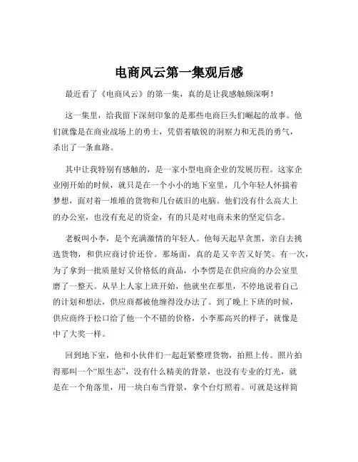 电商风云第一集观后感