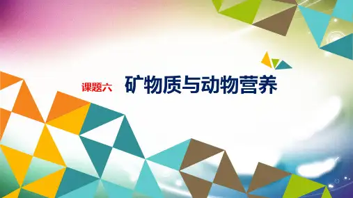 课题6 矿物质与动物营养