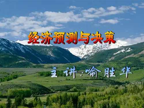 经济预测与决策概念PPT课件