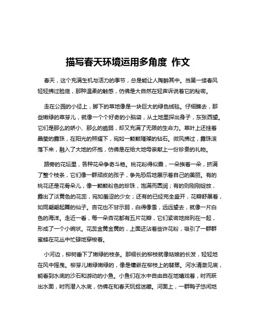 描写春天环境运用多角度 作文