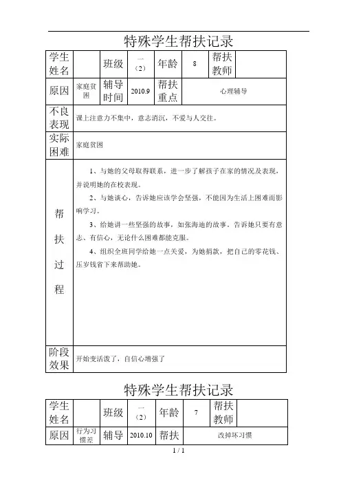 特殊学生帮扶记录-(4)