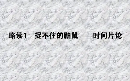 中国现代诗歌散文欣赏：7.2《捉不住的鼬鼠——时间片论》ppt课件