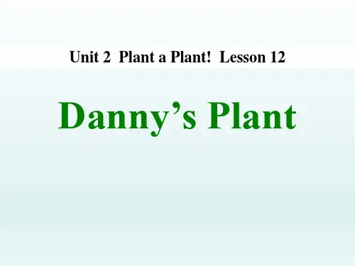 冀教版八年级英语下册 (Danny's Plant)Plant a Plant 教学课件