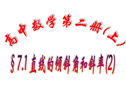 高二数学直线的倾斜角和斜率.ppt
