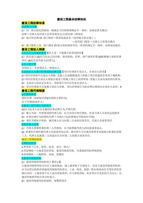 建设工程基本法律知识