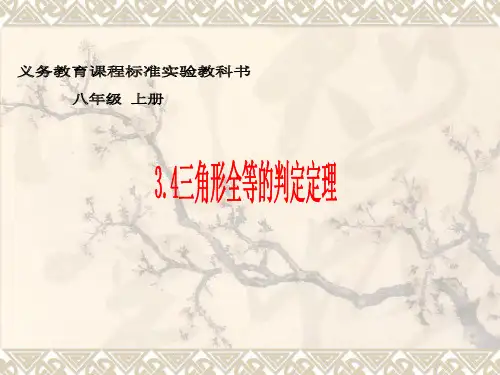 湘教版数学八上3.4《全等三角形的判定定理》课件
