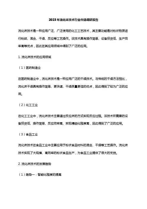 2023年流化床技术行业市场调研报告
