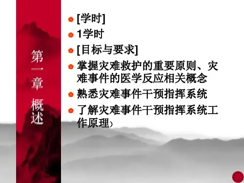 灾难护理学教学PPT课件