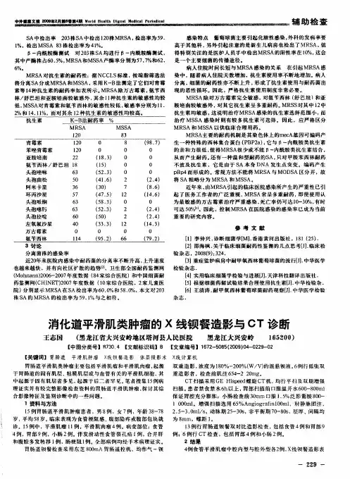消化道平滑肌类肿瘤的X线钡餐造影与CT诊断