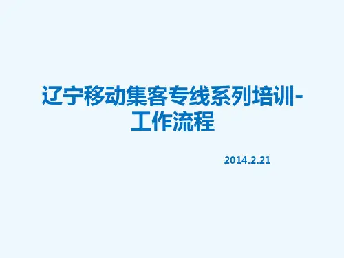 辽宁移动集客专线系列培训4-工作流程