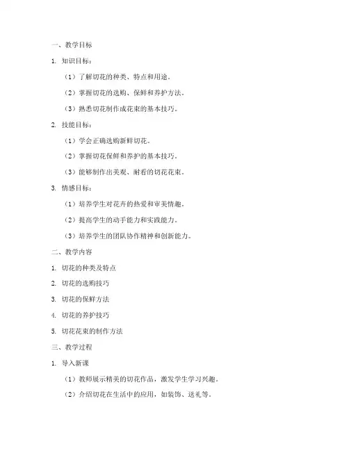 切花养花教学设计方案