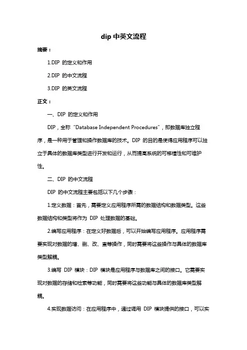 dip中英文流程