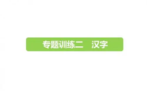 六年级下册语文课件-2019小升初-专题训练二 汉字｜全国通用 (共24张PPT)