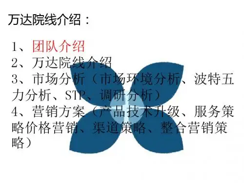 万达影视城计划书ppt-PPT文档资料