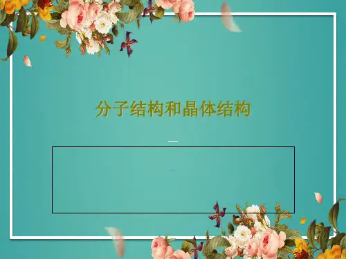 分子结构和晶体结构58页PPT