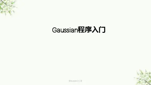《Gaussian入门》课件