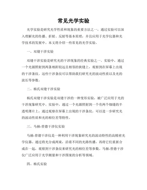 常见光学实验