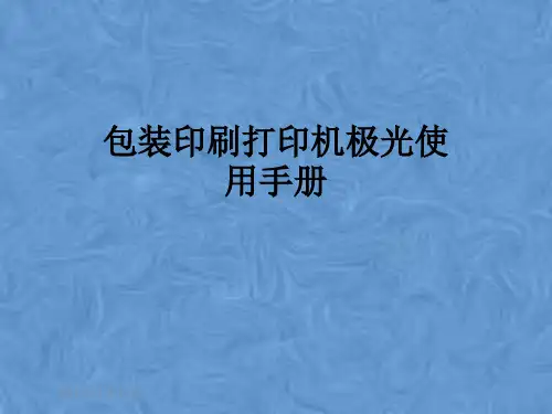 包装印刷打印机极光使用手册