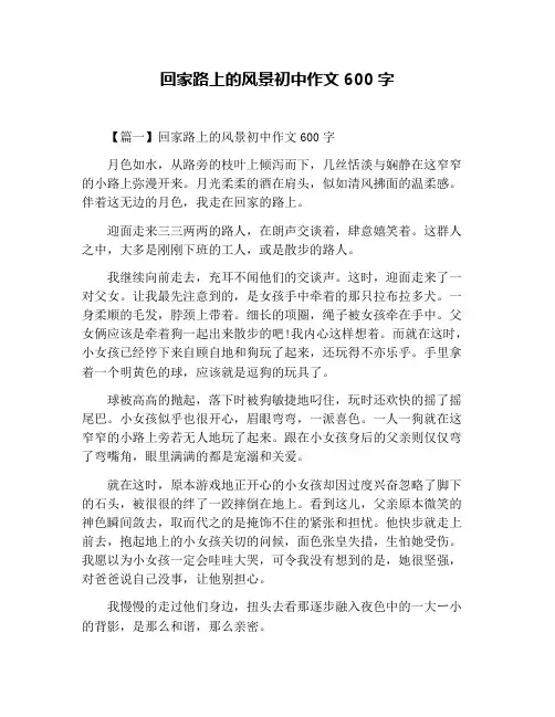 回家路上的风景初中作文600字