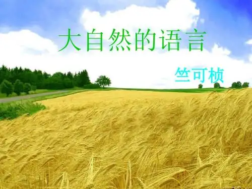 新人教版八年级语文上册《第16课 大自然的语言》课件(共11张PPT)