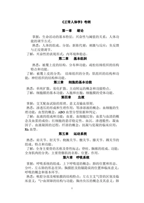 正常人体学