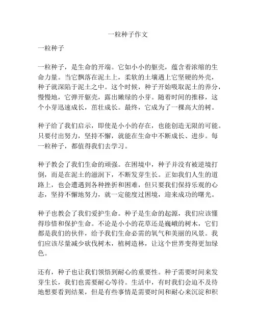 一粒种子作文