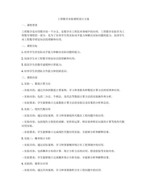 工程数学实验课程设计方案