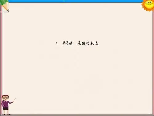 高考生物一轮复习 第3讲 基因的表达课件 新人教版