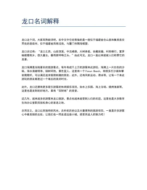 龙口名词解释