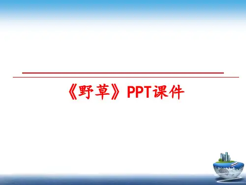 最新《野草》PPT课件