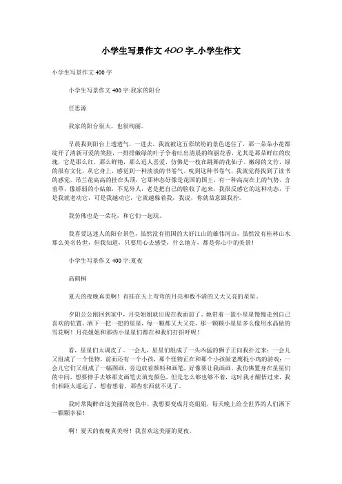 小学生写景作文400字_小学生作文