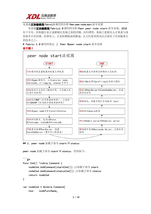 兄弟连区块链教程Fabric1.0源代码分析Peer peer node start命令实现