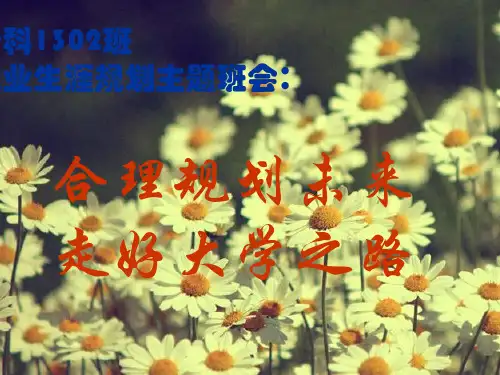 职业生涯规划主题班会ppt课件