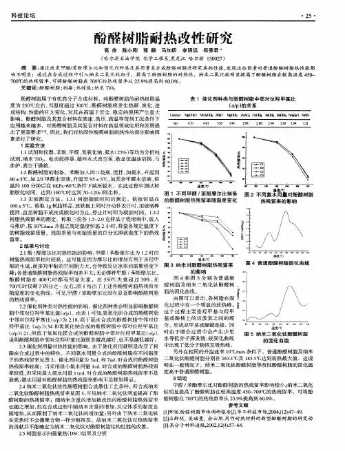 酚醛树脂耐热改性研究