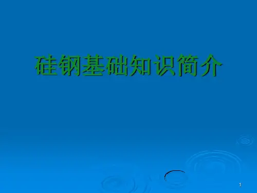 硅钢基础知识讲座ppt课件