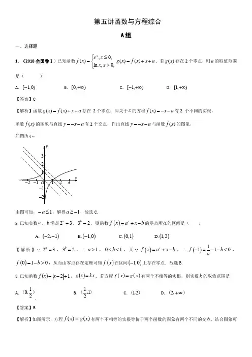 高考数学《函数与方程综合问题》专题复习