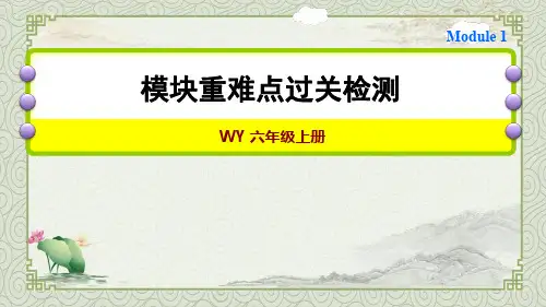 外研版小学英语(三起点)六年级上册单元复习训练试题及答案全册