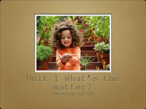 人教版(五四制)八年级上册英语课件：Unit 1 what’s the matter(共48张ppt