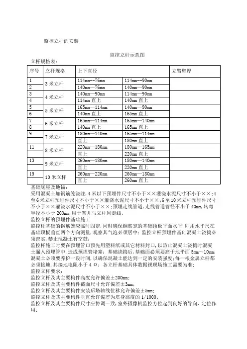 监控立杆施工