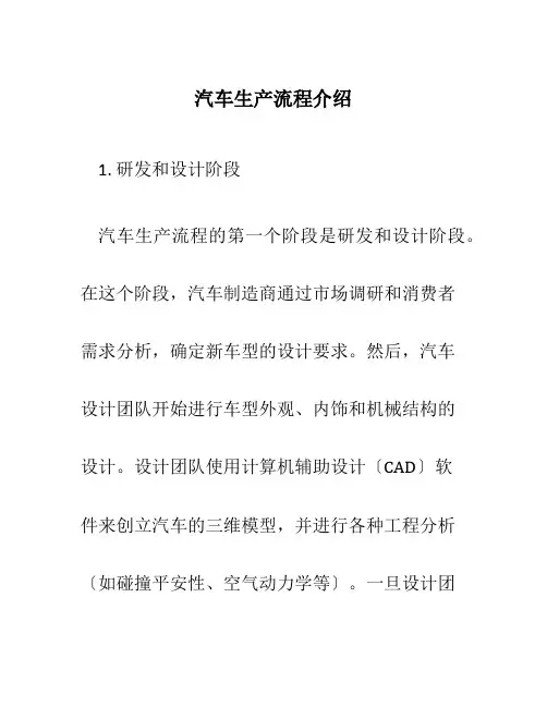 汽车生产流程介绍