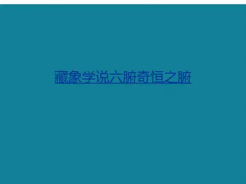 优选藏象学说六腑奇恒之腑ppt