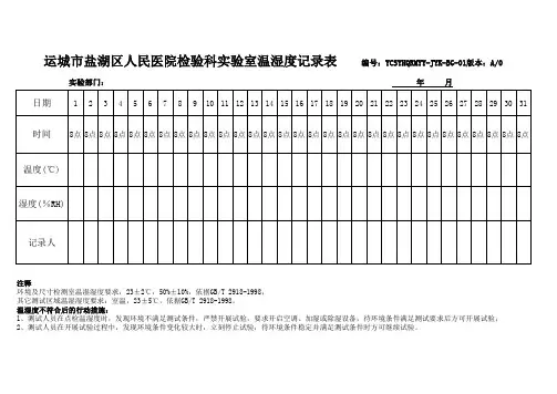实验室温湿度记录表(新)