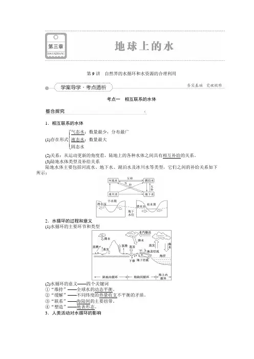 2016届高考地理一轮复习讲义(福建专用)第3章第9讲《自然界的水循环和水资源的合理利用》