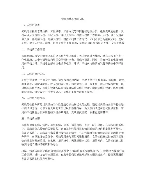 物理天线知识点总结