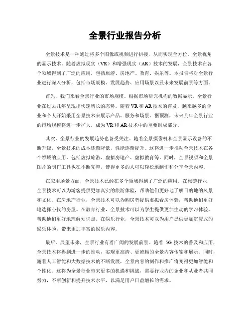 全景行业报告分析