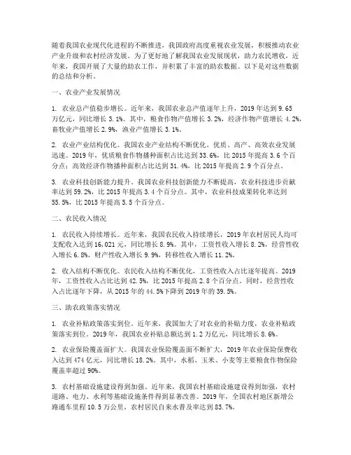 助农数据总结范文